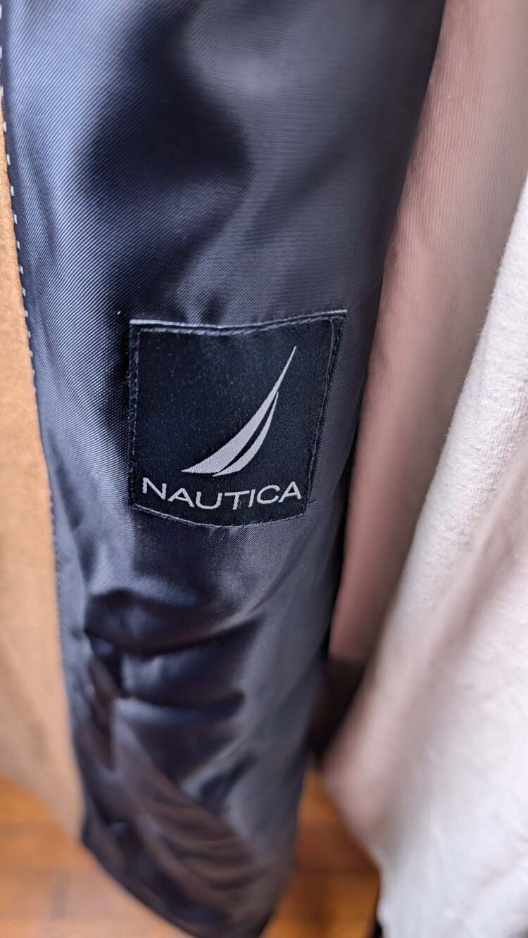 Nautica Men's Camel Wool blend Trench Coat 42R - Picture 6 of 7